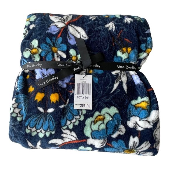 Vera Bradley Floral Bursts Plush Throw Blanket - Picture 1 of 9